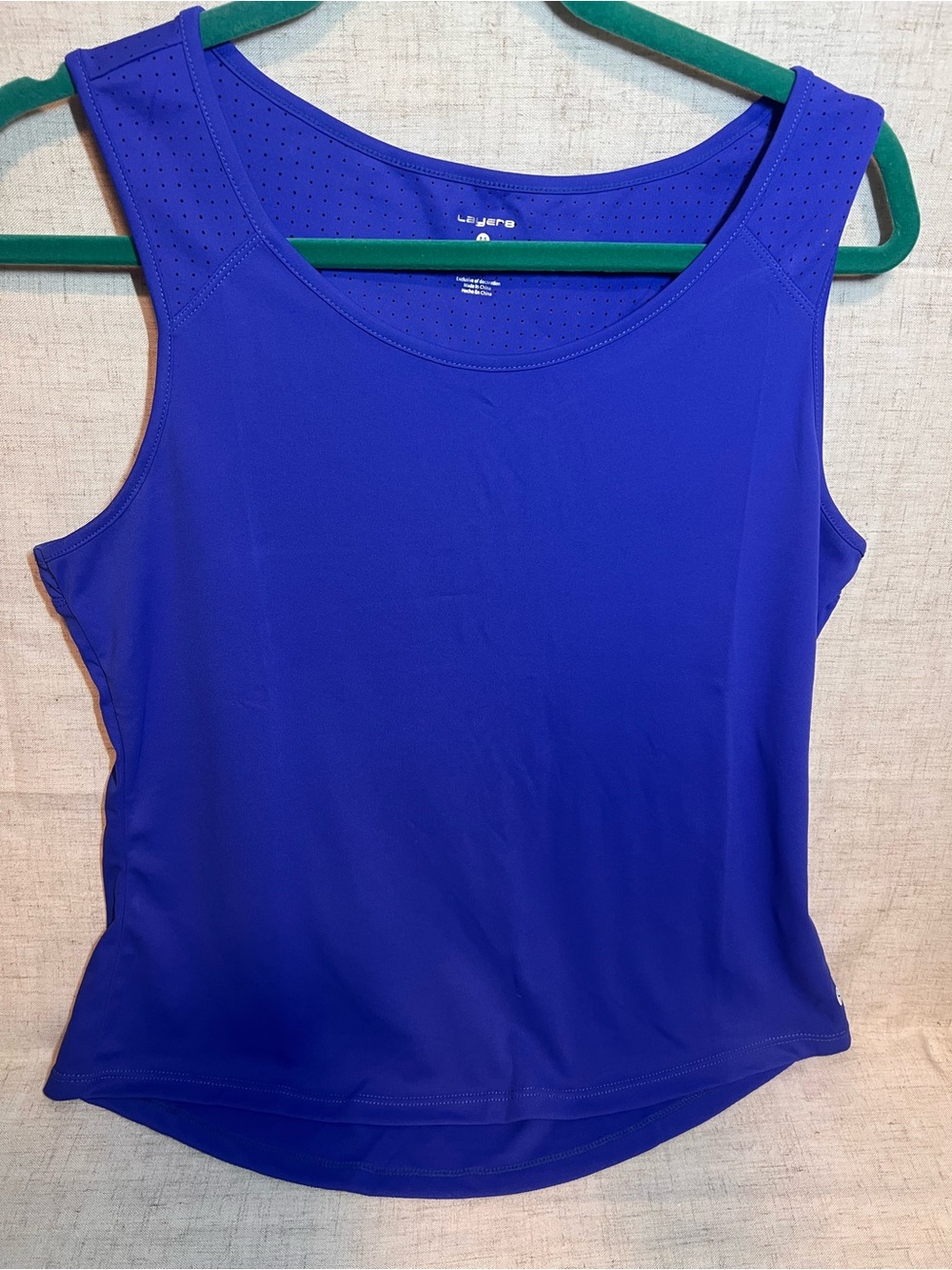 Layer 8 Royal Blue Qwick Dry Crossover Mesh Tank M